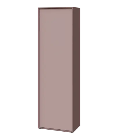 ERY S660 L šatní skříň, 1-dveřová, šatní tyč, 2000x600x600, levá, pudrová